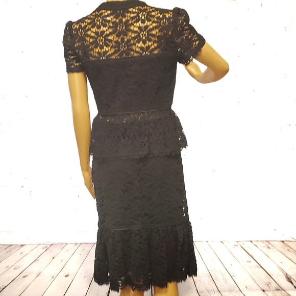 Betsey Johnson Structured Black Lace Skirt Set - Picture 5 of 7